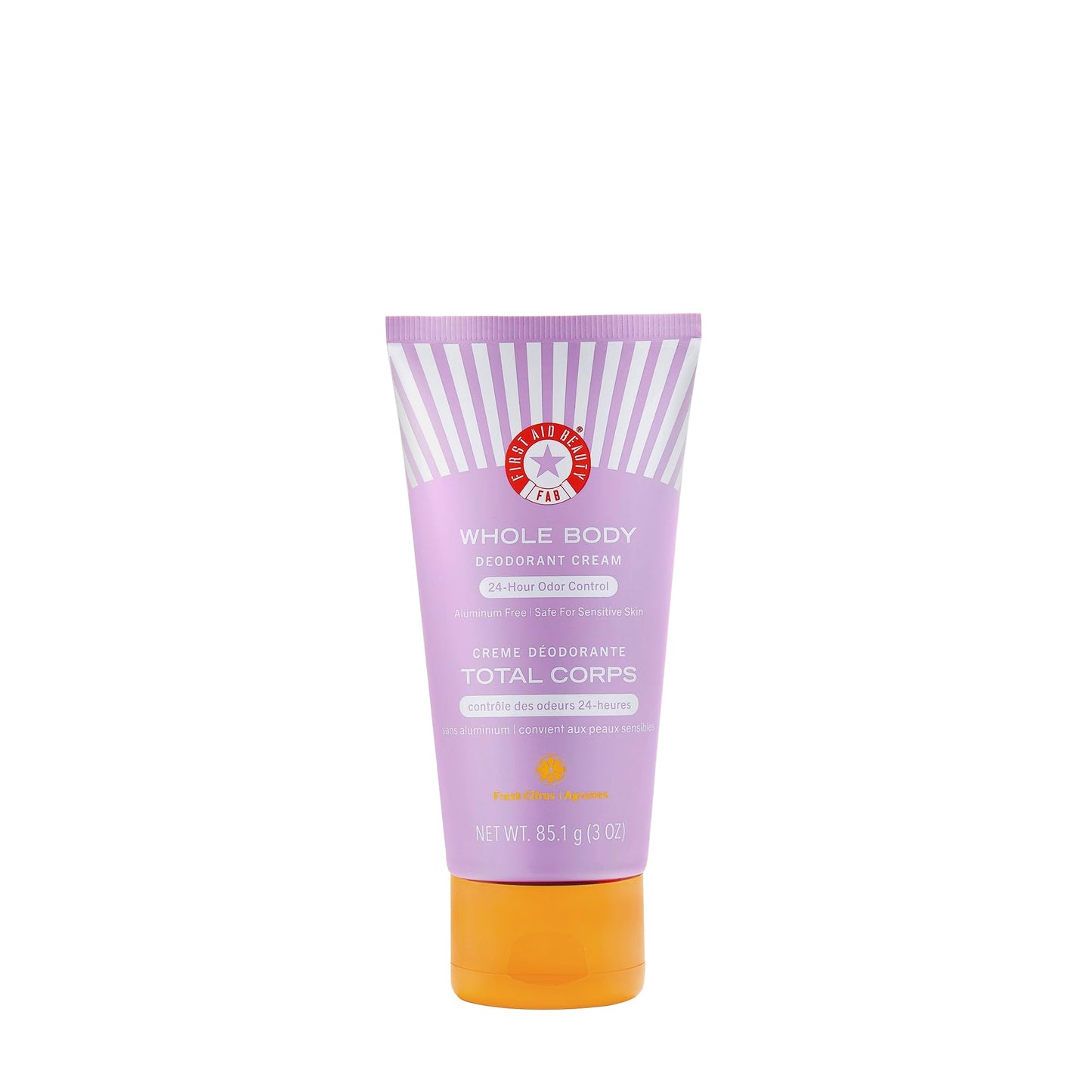 First Aid Beauty Whole Body Deodorant Cream | 24-Hour Odor Control, Aluminum-Free, 3oz