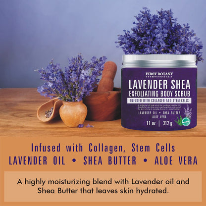 First Botany Body Scrub – Natural Lavender Exfoliating Salt Scrub & Body Souffle