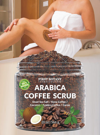 First Botany Cosmeceuticals Arabica Coffee Scrub – 100% Natural, 20 oz