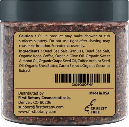 First Botany Cosmeceuticals Arabica Coffee Scrub – 100% Natural, 20 oz