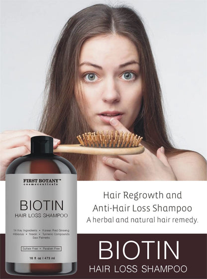 First Botany Cosmeceuticals Hair Regrowth Shampoo – DHT Blockers, Hydration & Volume (Pack of 2)