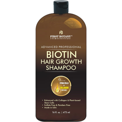 First Botany Hair Regrowth Shampoo – DHT Blockers, Collagen & Stem Cells, 16 oz