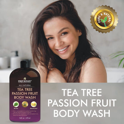 First Botany All Natural Body Wash – Passion Fruit (16 fl oz) | Gentle, Antioxidant-Rich Shower Gel
