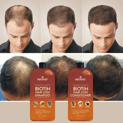 First Botany Hair Growth Shampoo & Conditioner Set – Biotin, DHT Blockers, Sulfate Free (2x16 oz)