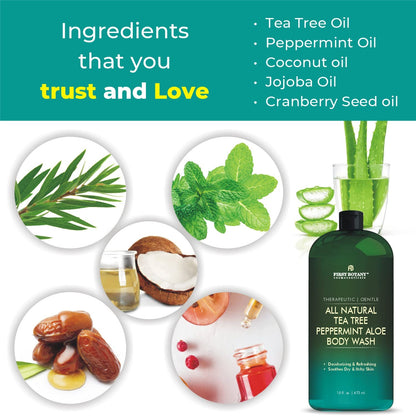 First Botany ALL Natural Tea Tree Mint Body Wash – 16 oz