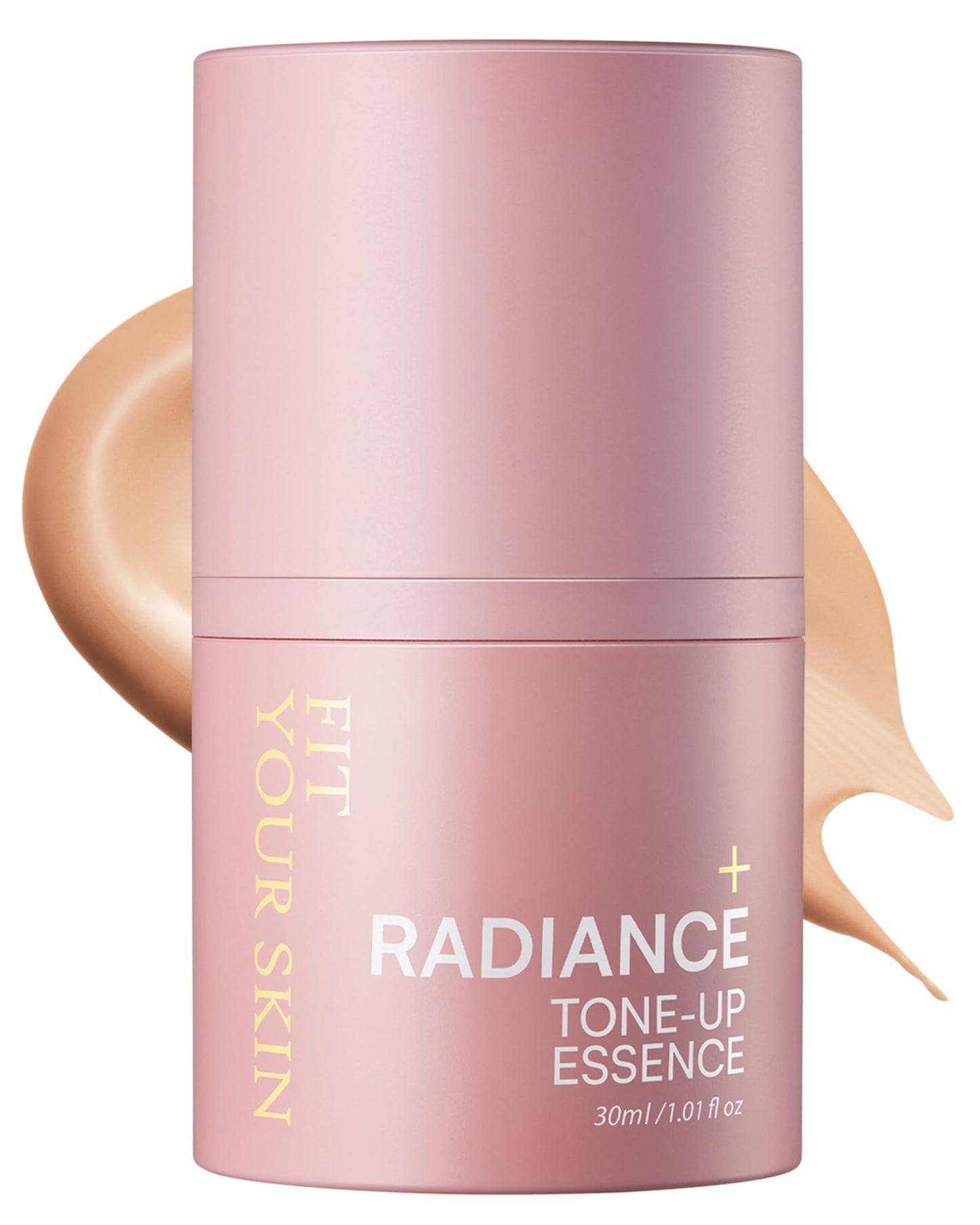 FIT YOUR SKIN Radiance Tone-Up Essence – Glass Skin Primer & Pink Beige Tint | Ceramide Vitamin C | 1.01 fl oz