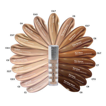 Fitglow Beauty Conceal+ – Vegan Full-Coverage Concealer with Vitamin K + Green Tea (C5.7 Deep Warm)