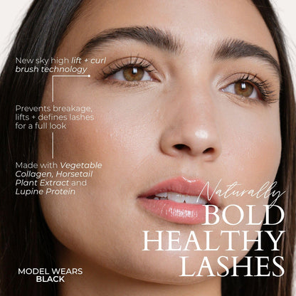 Fitglow Beauty Vegan Good Lash+ Mascara Trio | Volumizing, Lengthening & Conditioning Lash Set | Black, Brown, Navy