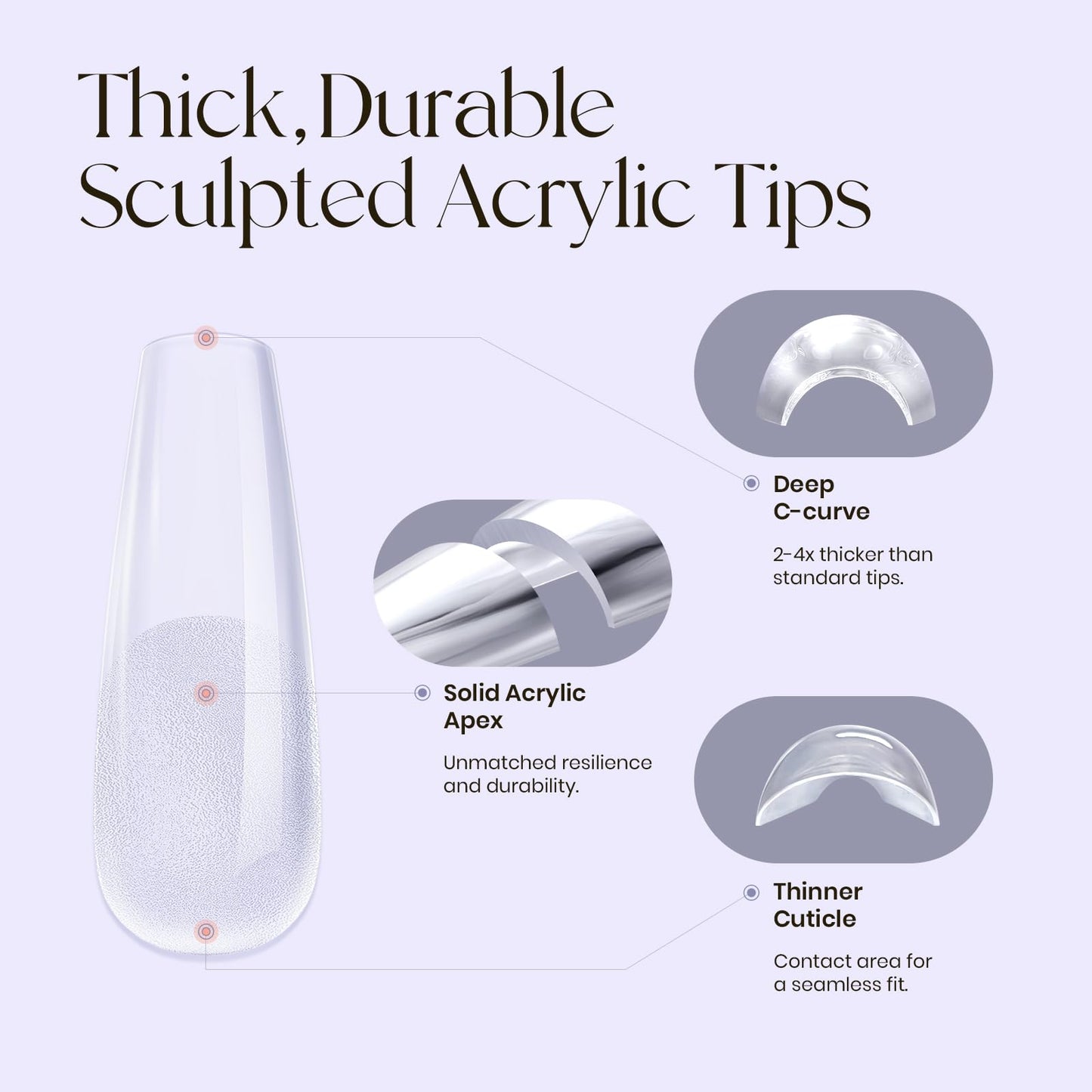 Five Angeles Tipex Instant Apex Gel Nail Tips Kit – 500pcs with UV Glue