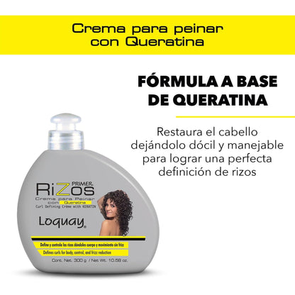 Five Brothers Loquay Keratin Hair Cream 10.58 oz - Curl Definition & Frizz Control