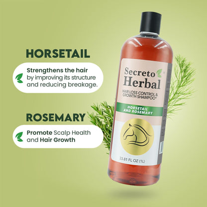 Five Brothers Products Secreto Herbal Hair Growth Shampoo – Horsetail & Rosemary, Revitalized Hair, 33.81 fl oz