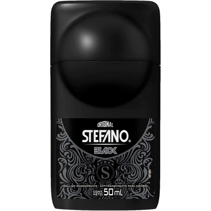 Five Brothers Stefano Black Men’s Deodorant Roll-On 3 Pack – Long-Lasting Protection, 1.69 fl oz Each