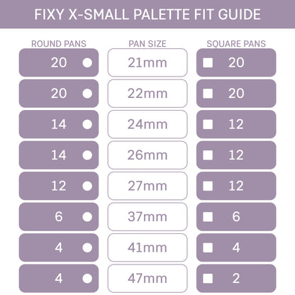 FIXY Extra Small Magnetic Makeup Palette — Clear-Top Organizer for Travel & Customizable Storage