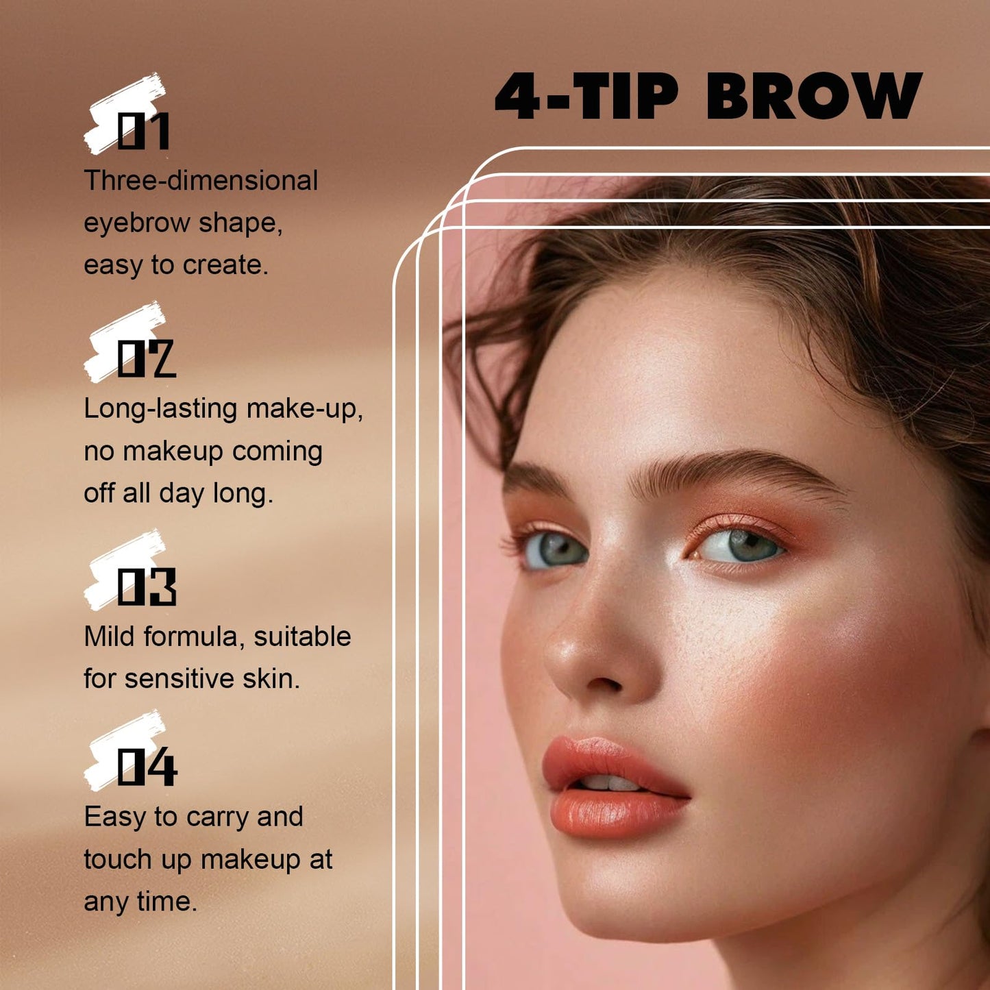 FIZYSKOE 3D Microblading Eyebrow Pencil – Waterproof Fine Tip, Natural Hair-Like Strokes (Dark Brown, 2pc)