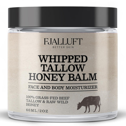 FJALLUFT Tallow Face Moisturizer for Women – Grass-Fed Beef Tallow, Manuka Honey & Olive Oil