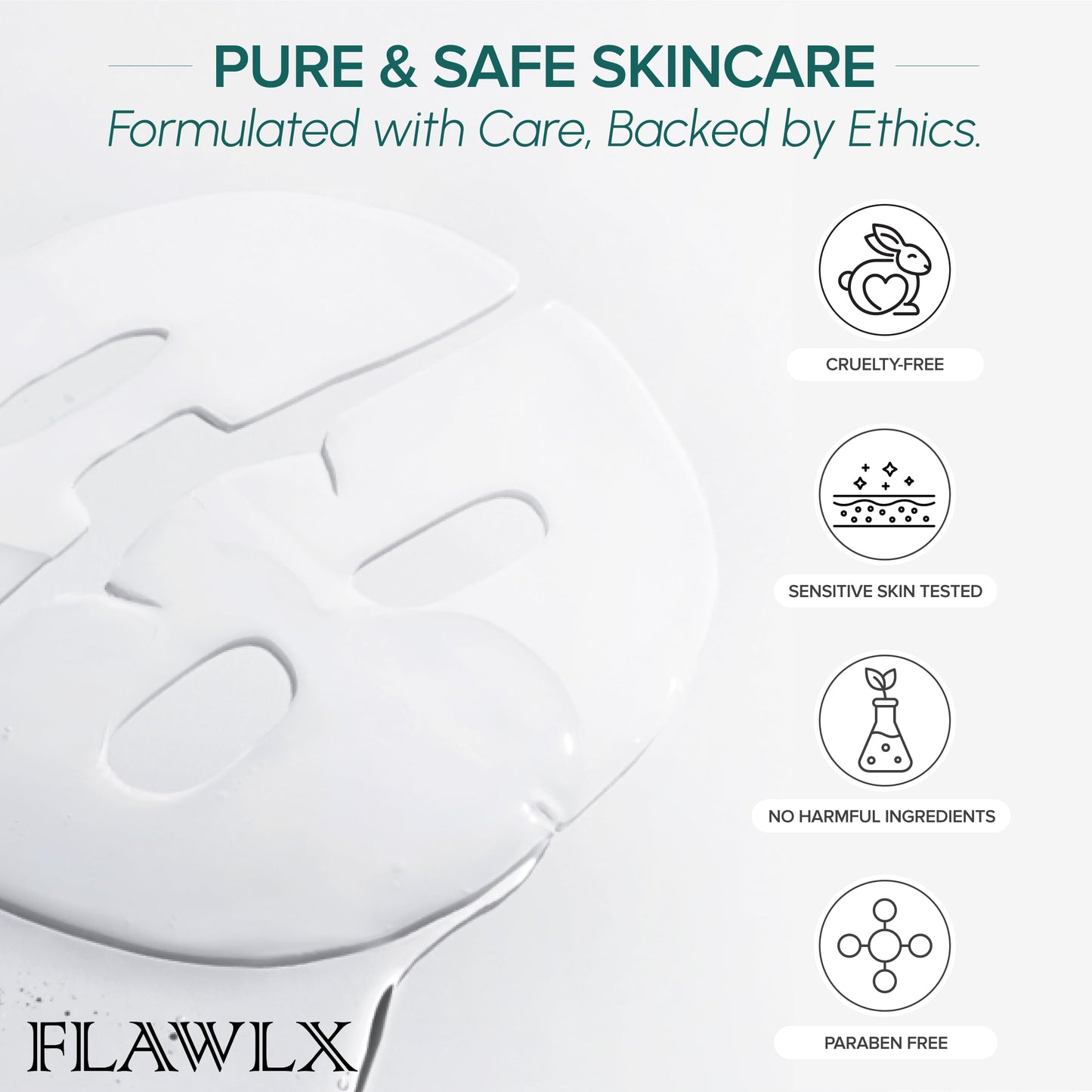 Flawlx Bio-Collagen Overnight Hydrogel Mask – Hydration & Pore Refinement (5-Pack)