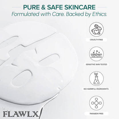 Flawlx Bio-Collagen Overnight Hydrogel Mask – Hydration & Pore Refinement (5-Pack)