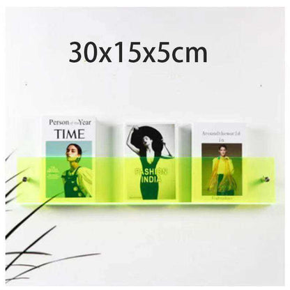 Floating Acrylic Magazine Holder