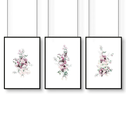 Floral Artwork | Set of 3 wall art prints