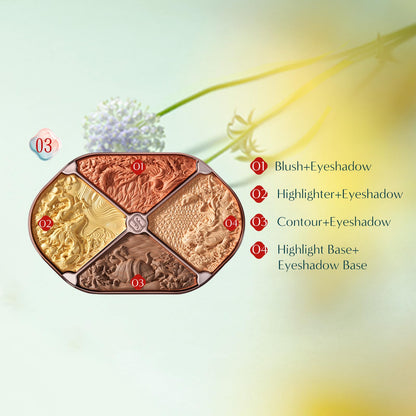 FLORASIS Constellation Floral Engraving Contour Palette – 03 Gilded Horizon