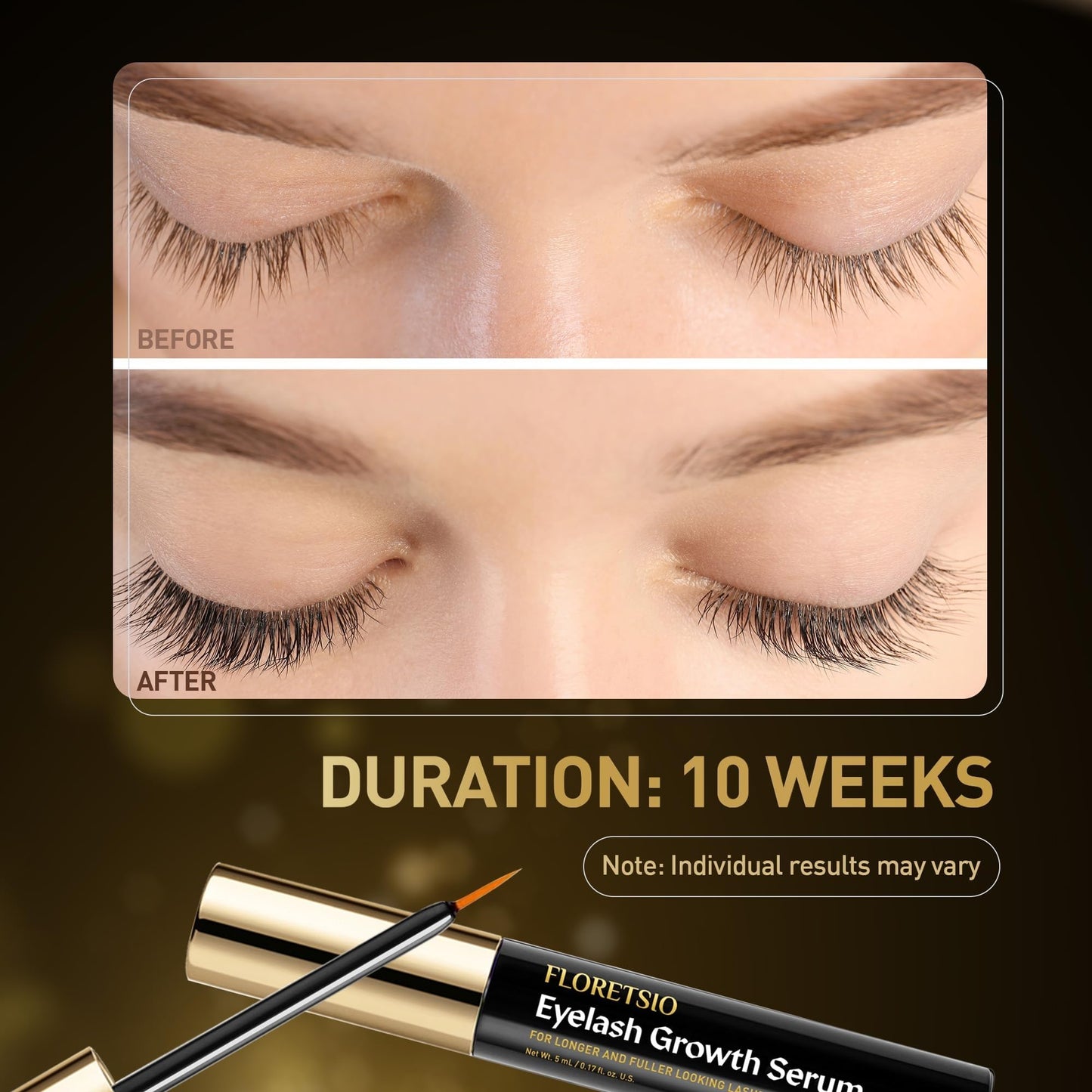Floretsio Premium Lash Serum 5ml – Rapid Growth with Irritation-Free Formula