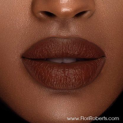 Flori Roberts Luxury Lipstick – Demi-Matte Color for Deep Skin Tones & Hydration