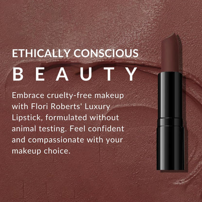 Flori Roberts Luxury Lipstick – Demi-Matte Color for Deep Skin Tones & Hydration