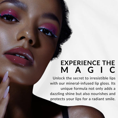 Flori Roberts Mineral Base Lip Shine - Non-Sticky, Long-Wear Lip Gloss for Deep Skin Tones