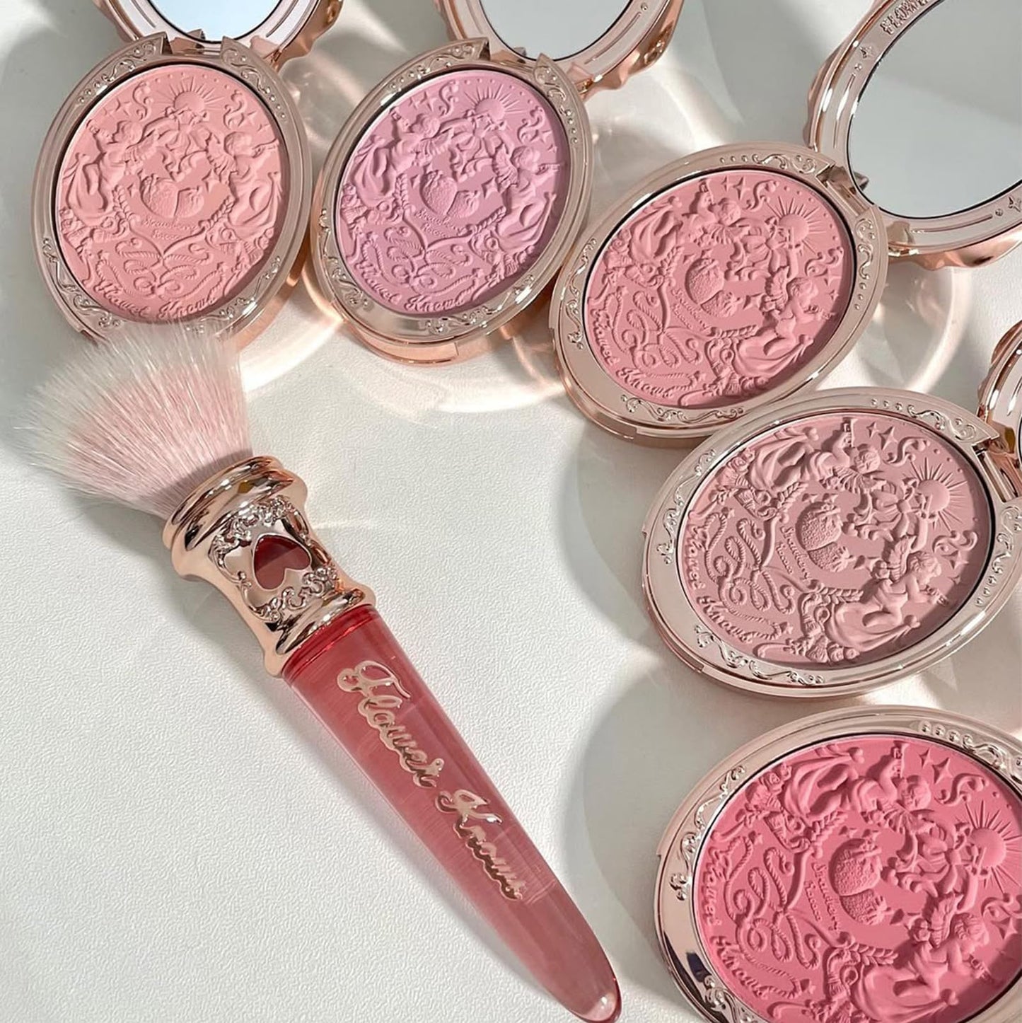 Flower Knows Strawberry Rococo Embossed Blush – Buildable Berry Pink Cheek Color