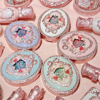 Flower Knows Midsummer Fairytales Velvet Embossed Blush – Summer Blossom 04 Tangerine