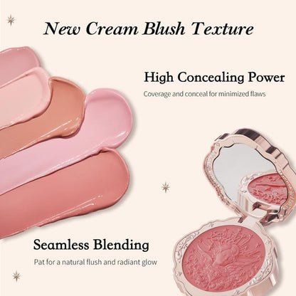 Flower Knows Little Angel Cream Blush – Warm Pink, Buildable & Blendable Dewy Cheek Color