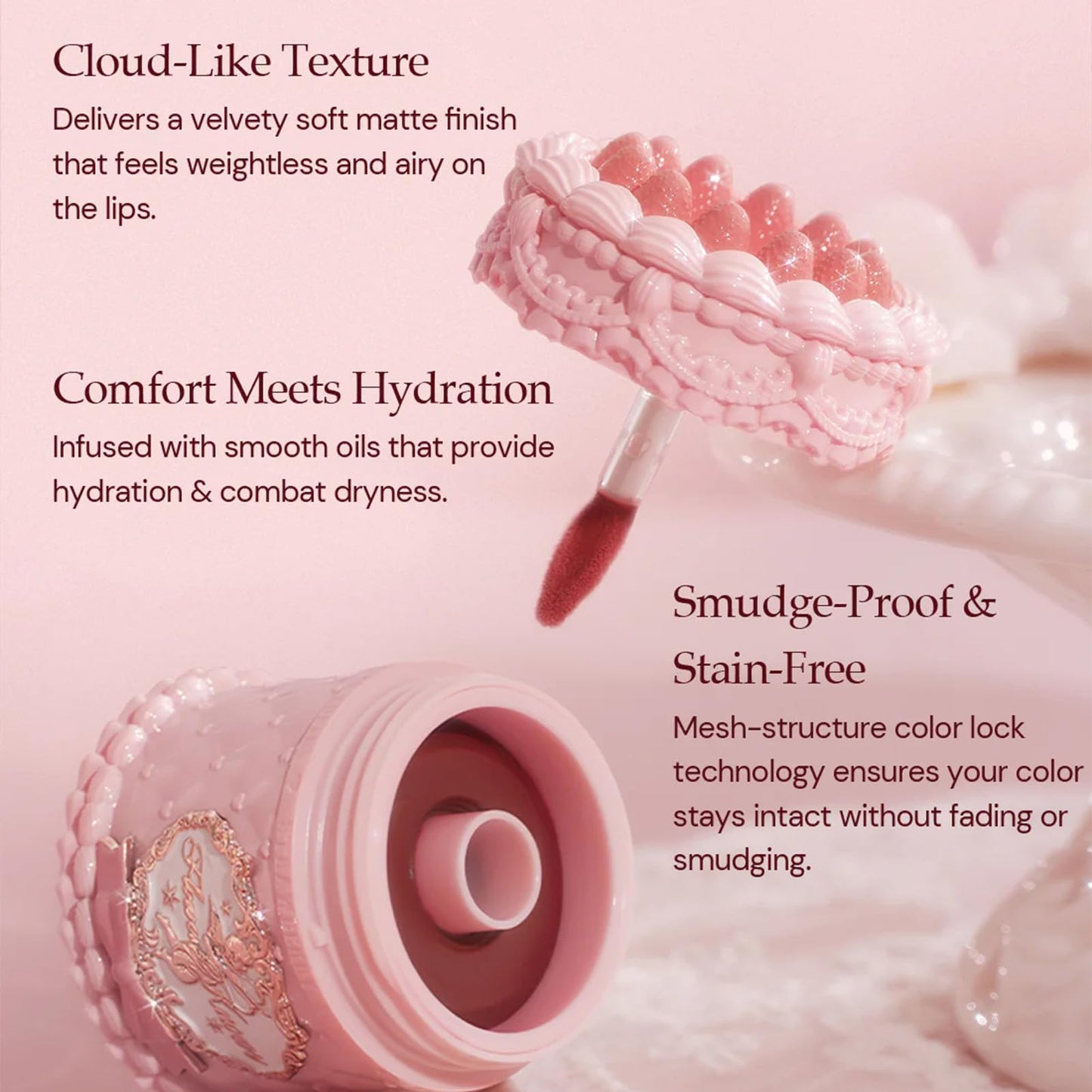 Flower Knows Strawberry Cupid Cake Lip Cream – Soufflé Muted Terracotta Matte Lipstick (0.17 oz)