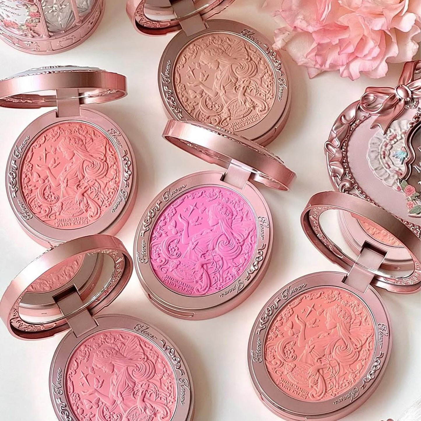 Flower Knows Midsummer Fairytales Velvet Embossed Blush – Valley Lily Taupe