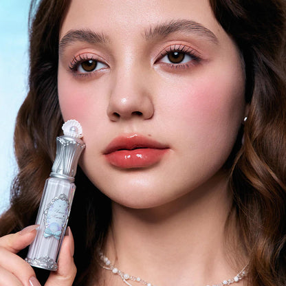 Flower Knows Shell's Jewel Nourishing Lip Glaze | Hydrating Hyaluronic Lip Gloss (0.16 oz) Coral Conch P09