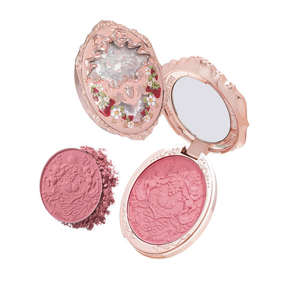 Flower Knows Strawberry Rococo Embossed Blush – Buildable Berry Pink Cheek Color
