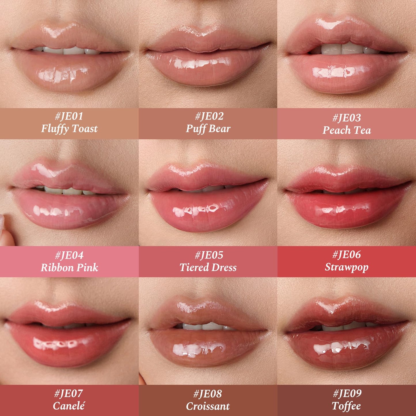 Flower Knows The Sweetie Bear Coating Lip Jelly JE03 Peach Tea – Non-Sticky Gloss, 0.18 oz