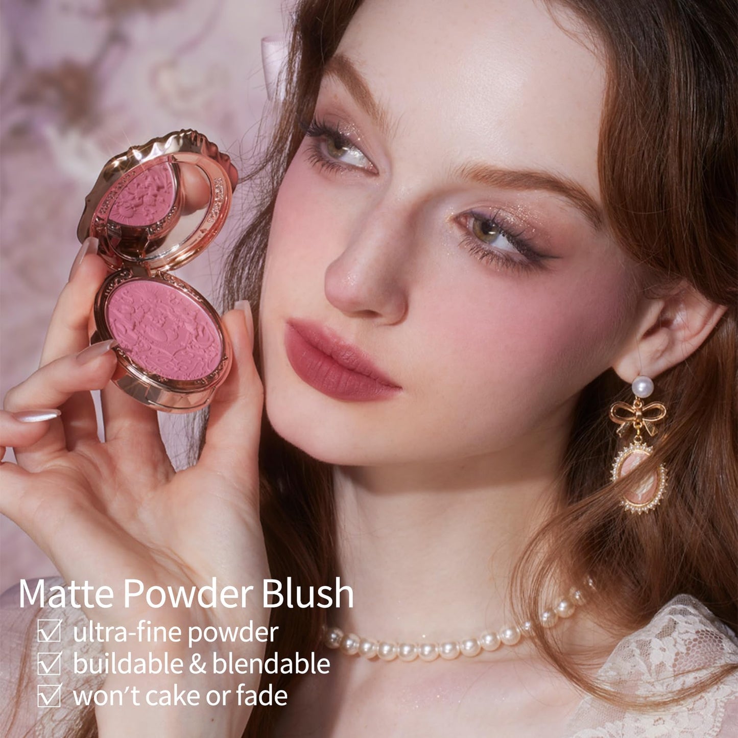 Flower Knows Strawberry Rococo Embossed Blush – Buildable Berry Pink Cheek Color