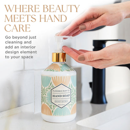 FlowerBox Liquid Hand Soap Set of 12 – 500 mL Decorative Pump Bottles, Four Scents Gift Pack