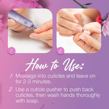 Flowery Cuticle Remover 2-in-1 Treatment | Softens & Removes Dead Skin | 0.5 oz