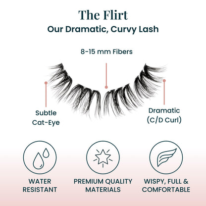 FlutterHabit The Flirt Lashes – 2 Sets of DIY Cat Eye Lash Extensions | Up to 10 Days Wear