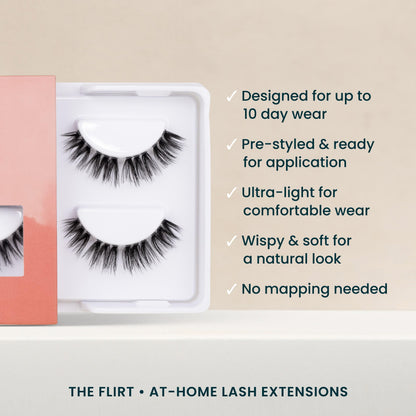 FlutterHabit The Flirt Lashes – 2 Sets of DIY Cat Eye Lash Extensions | Up to 10 Days Wear