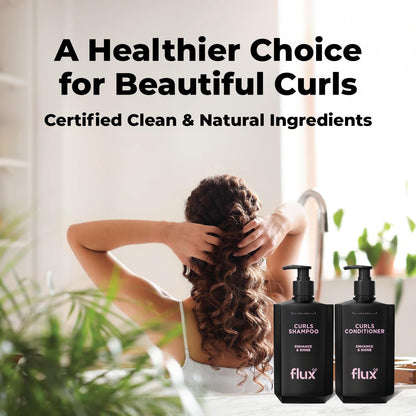 Flux Up Curly Hair Shampoo & Conditioner Set – Hydrating, Sulfate-Free Curl Care