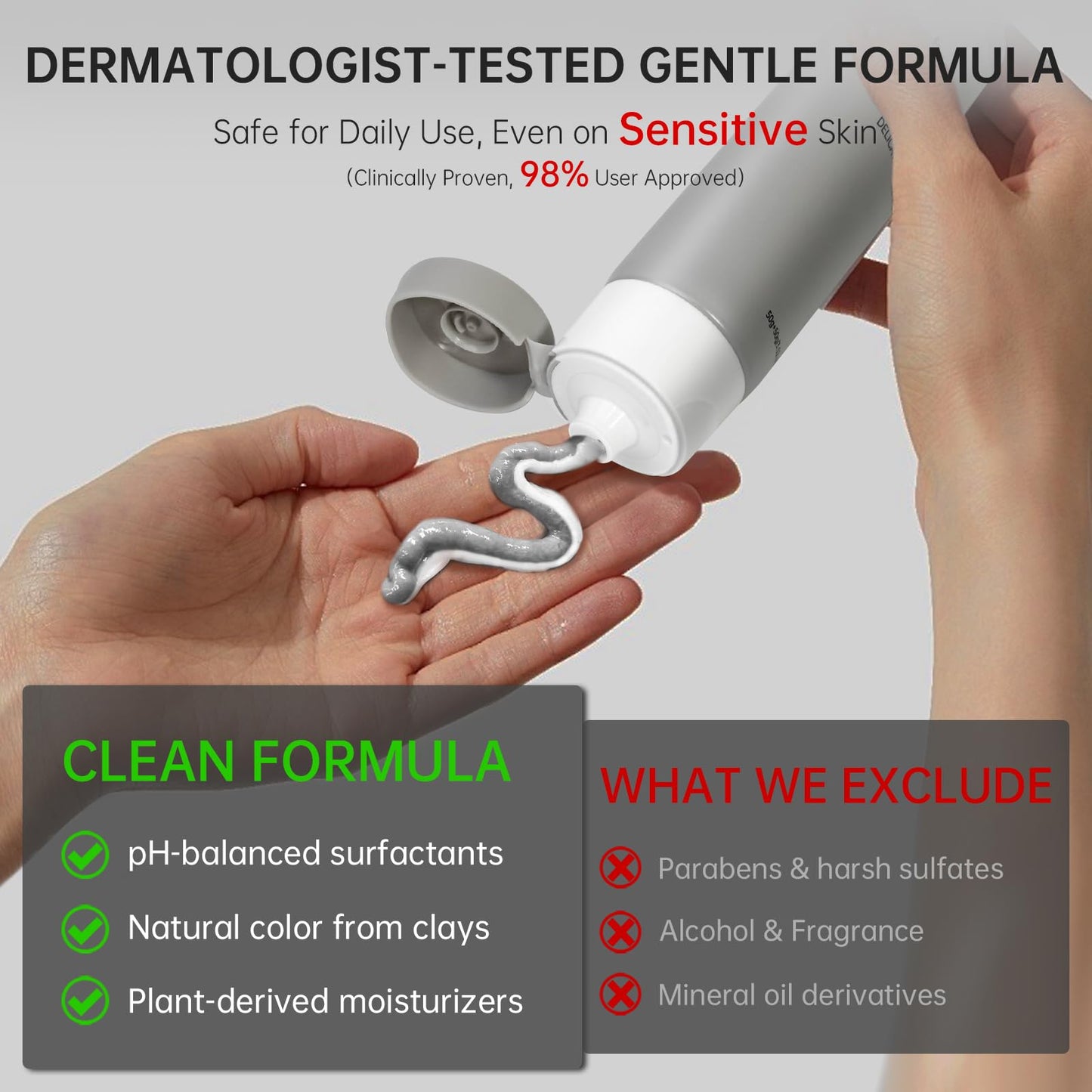 FLYLEAF Gentle Exfoliating Face Wash - Deep Pore Cleanser (2 Pack)