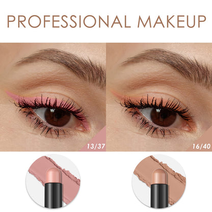 FOCALLURE 2 Pcs Cream Eyeshadow Stick – Long-Lasting, Waterproof Shimmer in Mocha Pink