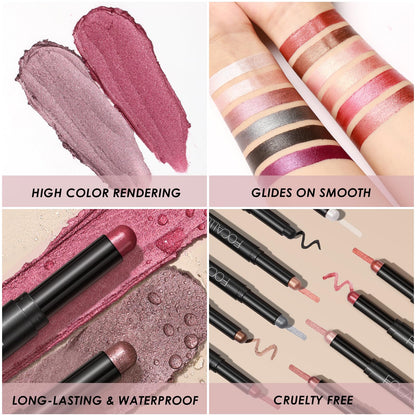 FOCALLURE 2PCS Cream Eyeshadow Stick Sets — Matte & Shimmer