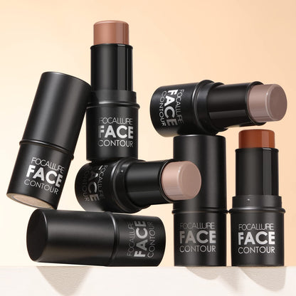 FOCALLURE Cream Contour Stick – Matte Bronzer for Professional Face Shaping, Mocha