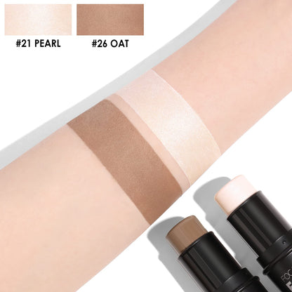 FOCALLURE 2 Pcs Mineral Cream Contour Stick – Long-Lasting Bronzer & Highlighter Pen