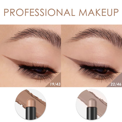 FOCALLURE 2 Pcs Cream Eyeshadow Sticks – Crease-Proof, Long-Lasting Waterproof Eye Shadow in Smoky Brown