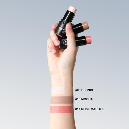 FOCALLURE 3 Pcs Cream Contour Sticks: Highlighter, Bronzer & Blush Kit