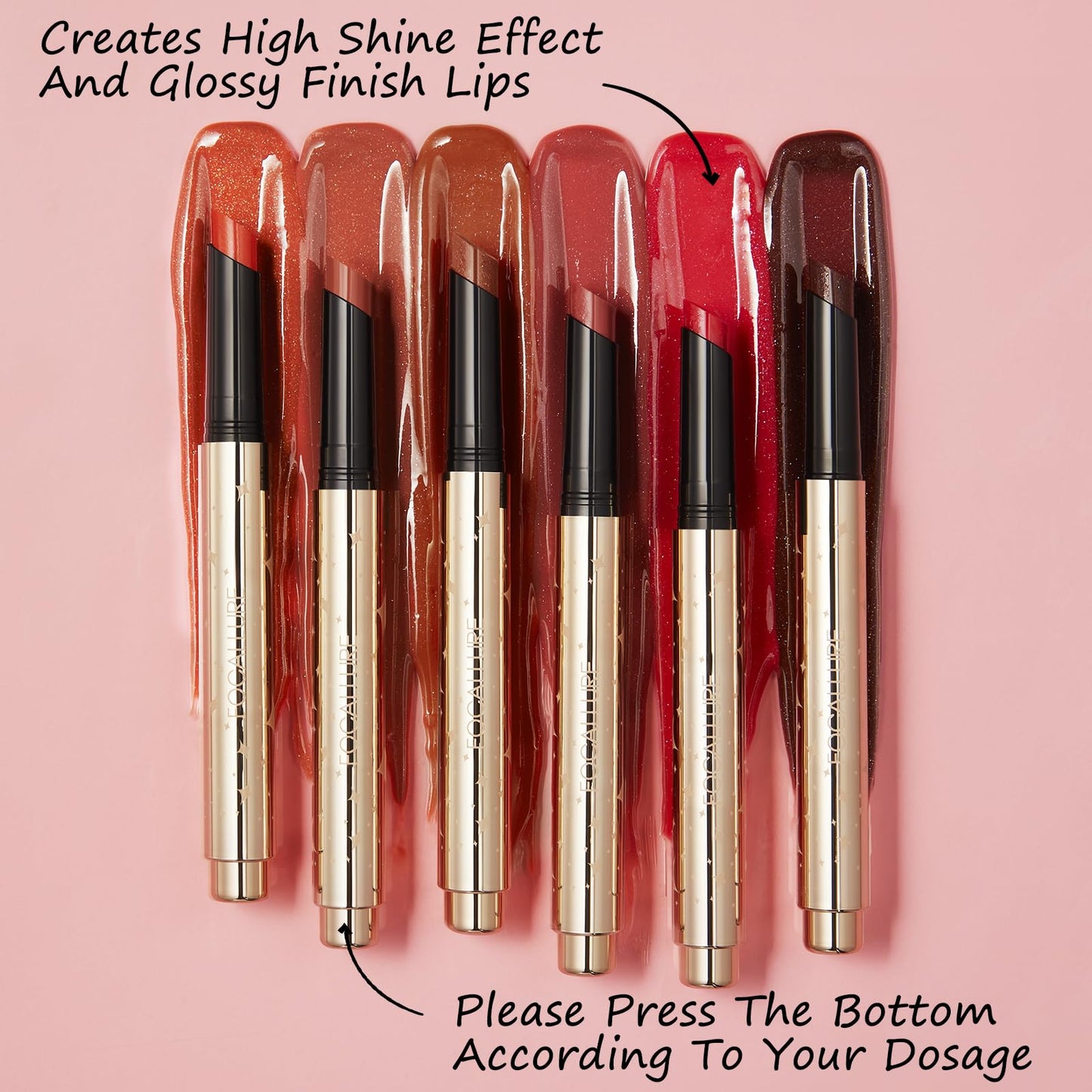 FOCALLURE Sparkling Gem Lip Plump Unicorn – Hydrating, High-Shine Lip Gloss
